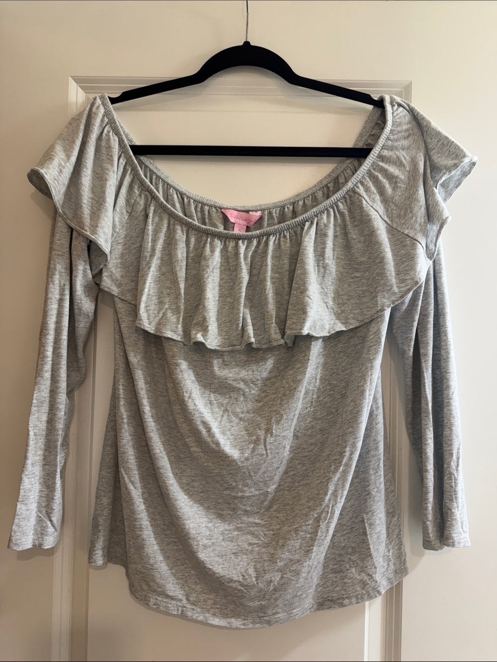 Lilly Pulitzer Off-Shoulder Ruffle Long-Sleeve Top - XL